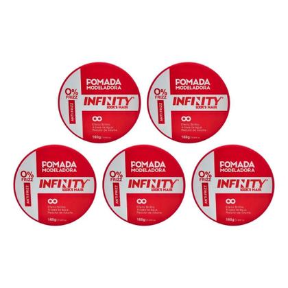 Imagem de Pomada Capilar Infinity Vermelha 160G - Kit Com 5Un