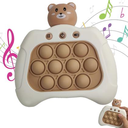 Imagem de Pop It Mini Game Luzes Som Ursinho Criança Urso Interativo Fidget Anti Estresse Ansiedade Relaxa