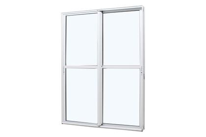 Imagem de Porta de Correr em Alumínio Branco Caribe Max 215x150x11,8cm 2 Folhas Móveis c/ Tela Jap