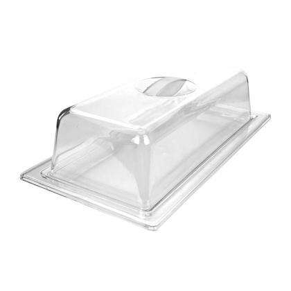 Imagem de Porta Pão Salgados Doces C/Tampa Retangular Cristal 24x11cm