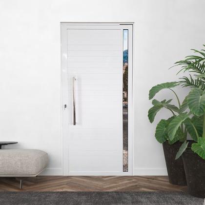 Imagem de Porta Pivotante de Alumínio 210 X 120cm com Puxador e Vidro Veneza Esquadrias Bergamo