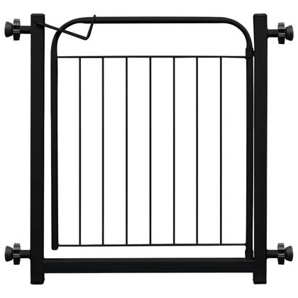 Imagem de Portão Pet Cães Bebês Largo 69 a 84cm C/ Extensor 10cm Preto