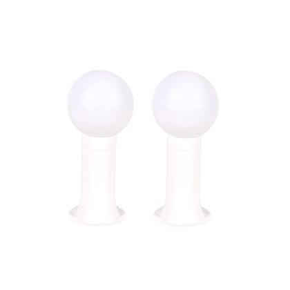 Imagem de Poste Balizador Luminária Globo Jardim 35Cm Branco Kit 2