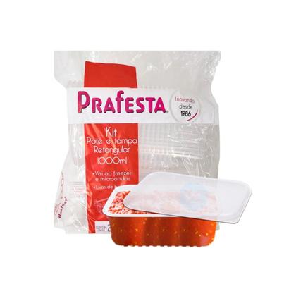 Imagem de Pote Com Tampa De Plastico Transparente 1000ml - 24 Unidades