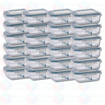 Imagem de Pote de Marmita com Divisória Trava Tampa Microondas - 24 UNI