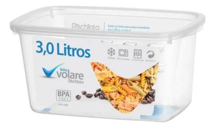 Imagem de Pote Retangular Alimento 3l Armazenamento Bpa Free Multiuso