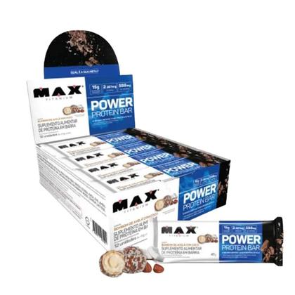 Imagem de Power Protein Bar (Caixa c/ 12un de 41g) Max Titanium