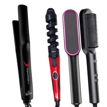 Imagem de Prancha De Cabelo Gama Italy Ion Ceramica 410ºf Profissional Chapinha Plus Modelador Cacheador Nova Escova Alisadora Secadora Hq Bivolt