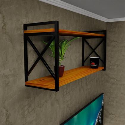 Imagem de Prateleira Estilo Industrial utilitária e decorativa 20x60cm