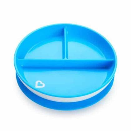 Imagem de Prato Com Divisórias E Ventosa Azul - Munchkin