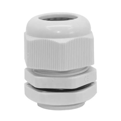 Imagem de Prensa Cabo PG21 Rosca PVC P/ Cabo 13 á 18mm Cinza Elitek