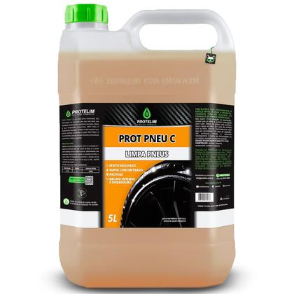 Imagem de Pretinho Limpa Pneu Prot Pneu C Concentrado Borracha Renova Brilho 5L Protelim