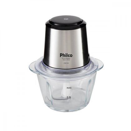 Imagem de Processador De Alimentos GLASS PPS01 350W Inox 110V Philco