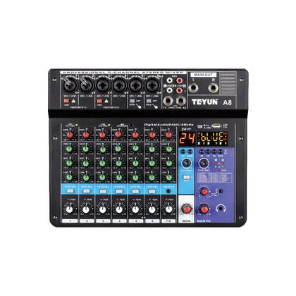 Imagem de Profissional Mesa De Som 8 Canais Mixer A8 Áudio Usb Smart Conjunto Interface Externa