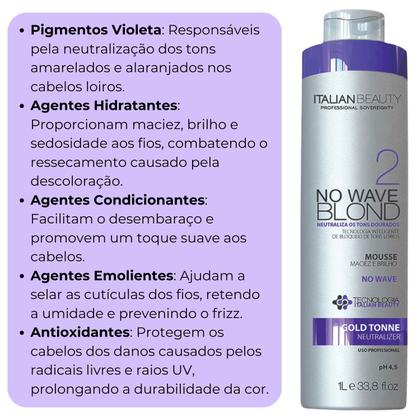 Imagem de Progressiva matizadora perfect blonde italian bealty alisamento detok alto impacto 1000ml