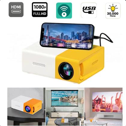 Imagem de Projetor Mini Filme Hd Led Datashow 600 Lumens Full Hd Portátil