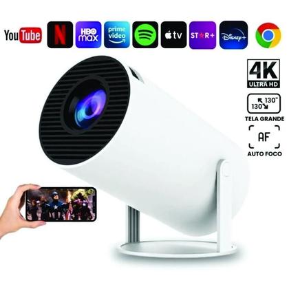 Imagem de Projetor Portatil 5g Wifi 6 Bluetooth 5.0 AOPVUI Android 11 HY300 Projetor 4K 1080 Full HD 8000 Lumens P/ Celular