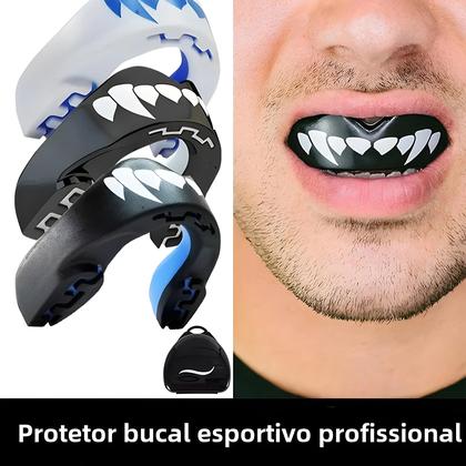 Imagem de Protetor Bucal Esportivo 3D Dupla Camada para Adulto com Estojo