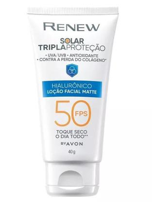 Imagem de Protetor facial avon renew solar hialurônico matte fps50 40g