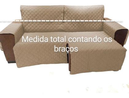 Imagem de Protetor Sofá 2.90m(medindo Com Braços)2 Modulos Retratil e reclinavel - bege