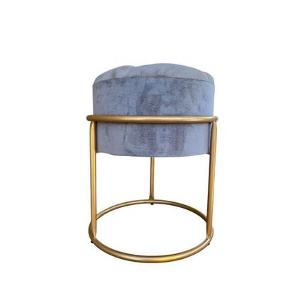 Imagem de Puff Banqueta Argola Dourado Tecido Capitonê Varias Cores