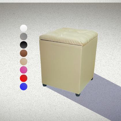 Imagem de Puff Baú Quadrado Decorativo Conforto Quarto Sala Apoiador