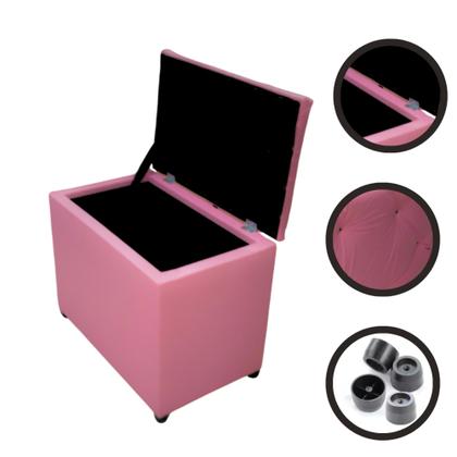 Imagem de Puff Baú Retangular Decore Seu Escritório Quarto Sala Cozinha