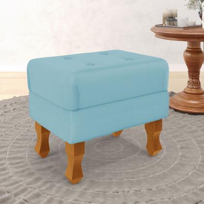 Imagem de Puff Canis com baú interno Couro Azul Bebê