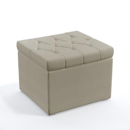 Imagem de Puff Quasar com Capitonê Couro Aradecor