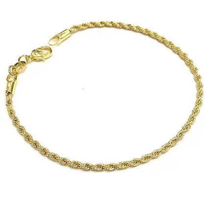 Imagem de Pulseira Cordão Baiano Folheado A Ouro