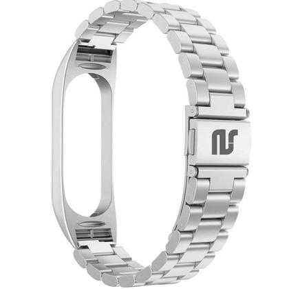 Imagem de Pulseira De Aço 3 Elos NSmart Compatível com Mi Band 5 / Mi band 6