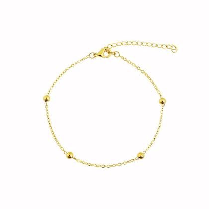 Imagem de Pulseira de Bolinhas Douradas Banhada a Ouro 18k com Extensor