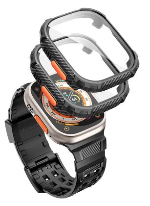 Imagem de Pulseira de relógio i-Blason Ultra 2 para Apple Watch 49 mm com estojos pretos