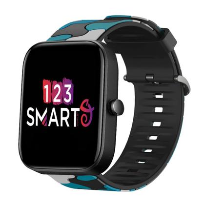 Imagem de Pulseira de Silicone Camuflada compatível com Bip 3 A2172 / Bip A1608 / Bip U / Bip Lite - Azul