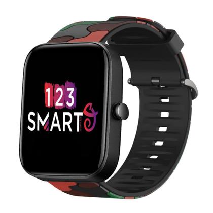 Imagem de Pulseira de Silicone Camuflada compatível com Bip 3 A2172 / Bip A1608 / Bip U / Bip Lite - Vermelho