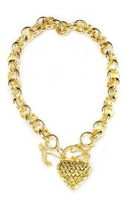 Imagem de Pulseira Grossa Feminina Ouro 18k Coração Fecho Pega Ladrão