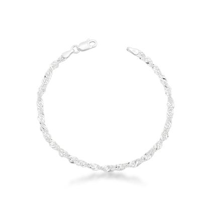 Imagem de Pulseira Minimalista Singapura 3mm Prata 925