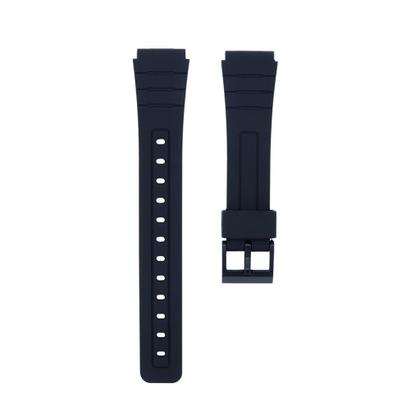 Imagem de Pulseira para Relógio Compatível com Clássico Vintage Casio F91w F94w F105w F106w Borracha Preto Completa com Fivela