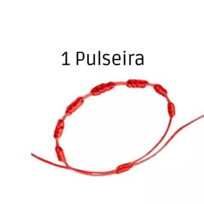 Imagem de Pulseira Vermelha De Sete 7 Nós Kabbalah Afastar O Mal