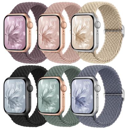 Imagem de Pulseiras elásticas trançadas compatíveis com Apple Watch 38-49 mm