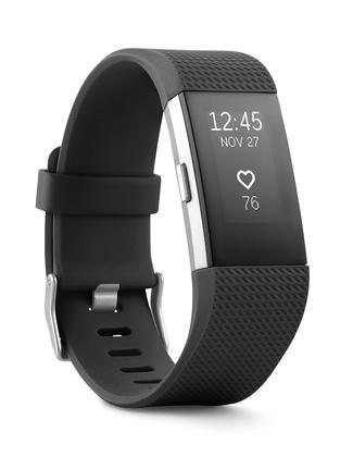 Imagem de Pulsera de Actividad Fitbit Charge 2 Sensor de Ritmo Cardíaco Negra Talla Grande