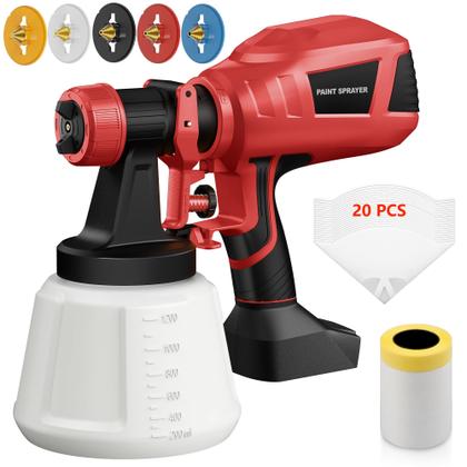 Imagem de Pulverizador de Tinta Sem Fio Houselife - Compatível com Bateria Milwaukee M18 18V - 5 Bicos de Cobre