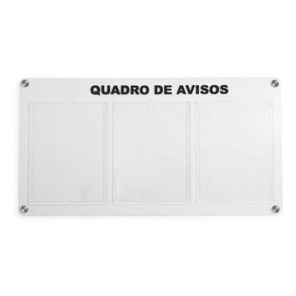 Imagem de Quadro De Avisos Gestão À Vista 3 Displays A4 Branco