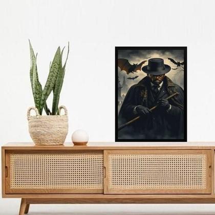 Imagem de Quadro Decorativo Exu Morcego 45X34Cm - Com Vidro