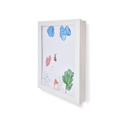 Imagem de Quadro Expositor Geguton Caixa A4 Infantil Aço com Ímãs Branco