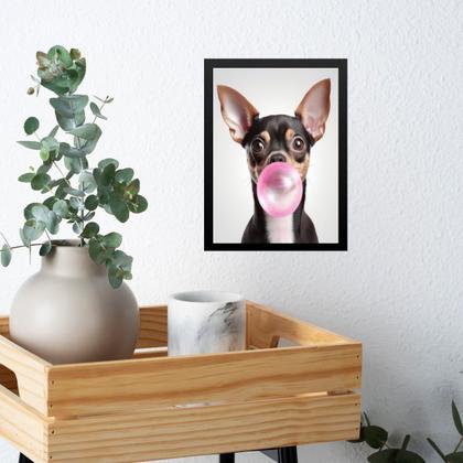 Imagem de Quadro Pinscher Bubble Gum 24x18cm