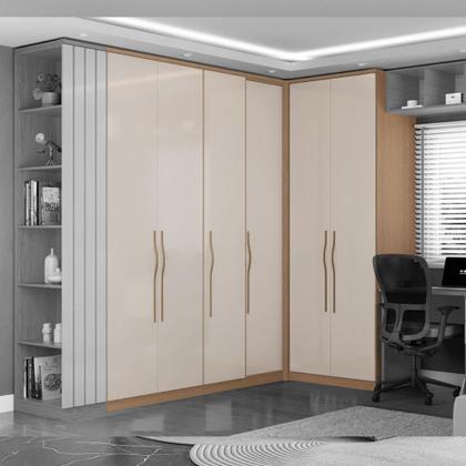 Imagem de Quarto Completo Modulado Rimo Setiba Carvalho/Off White