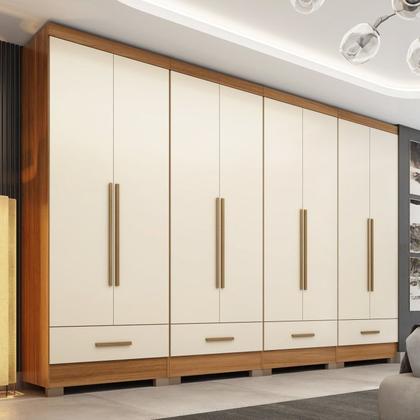 モカ　4個セット⑧ Quarto Modulado 4 Peças 8 Portas 4 Gavetas Smart Plus - Espresso