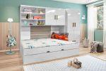Imagem de Quarto modulado completo Juvenil Chiara 4 Peças Branco Phoenix Baby