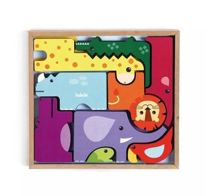 Imagem de Quebra Cabeça 3 D Monte E Encaixe Animais